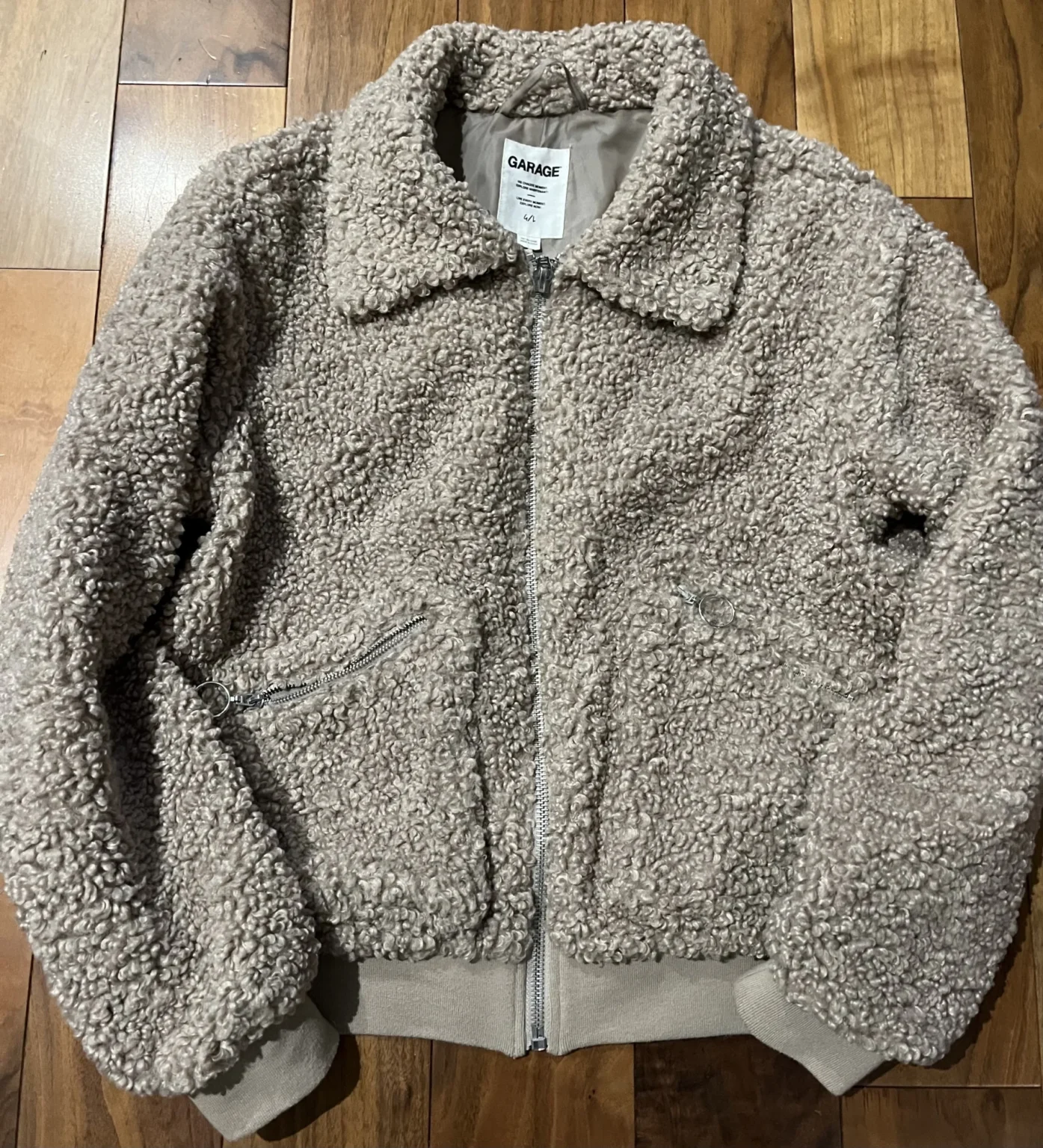 Featured image for Manteau en peluche beige Garage taille L