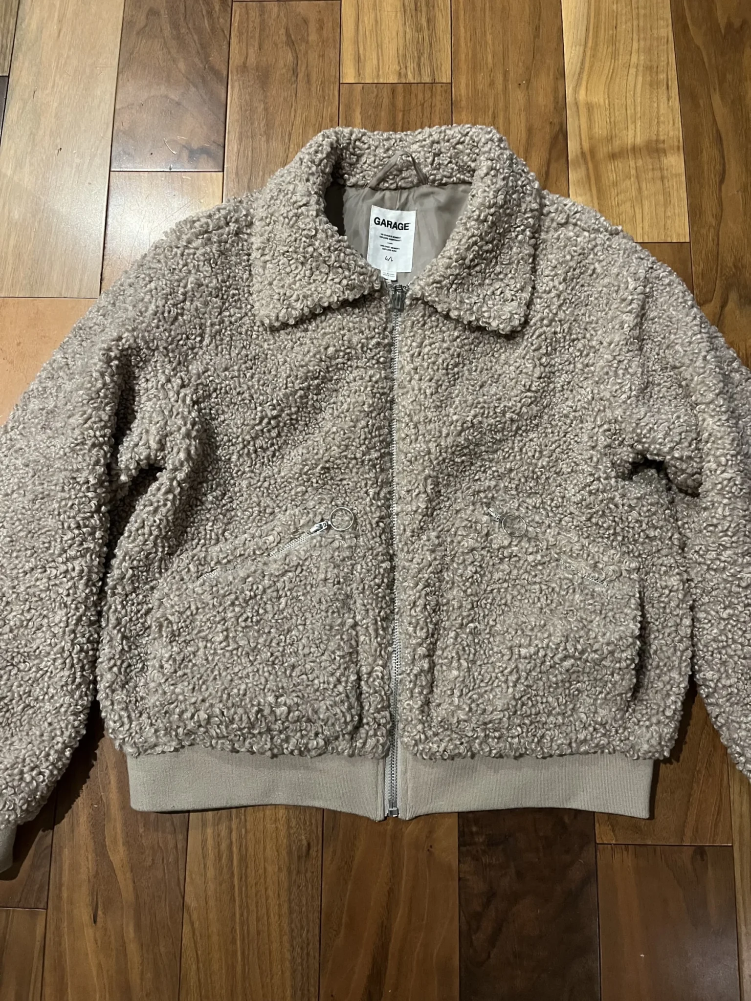 Image for Manteau en peluche beige Garage taille L