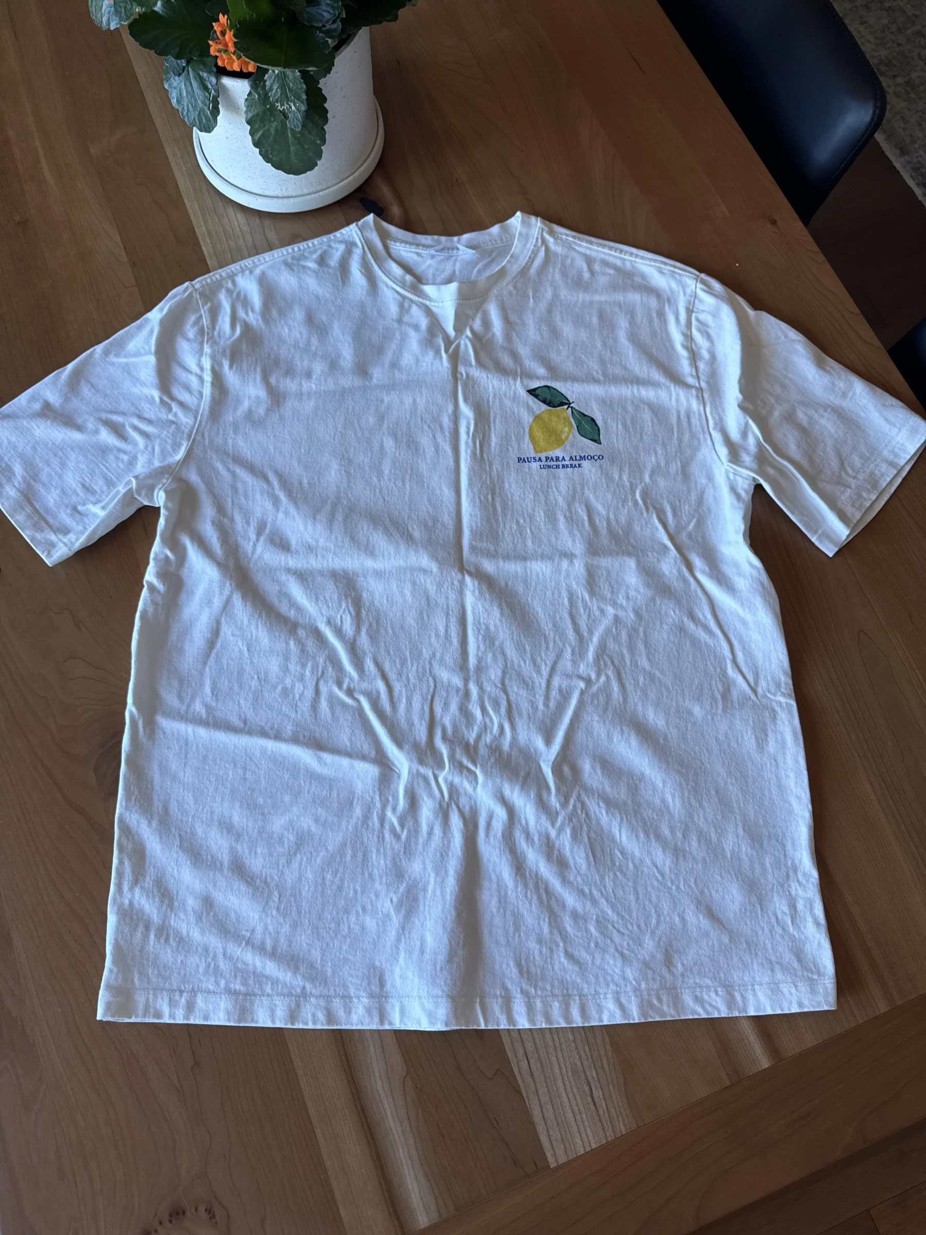Tshirt blanc citrons Garage seconde main