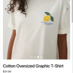 Thumbnail for White T-shirt with lemons