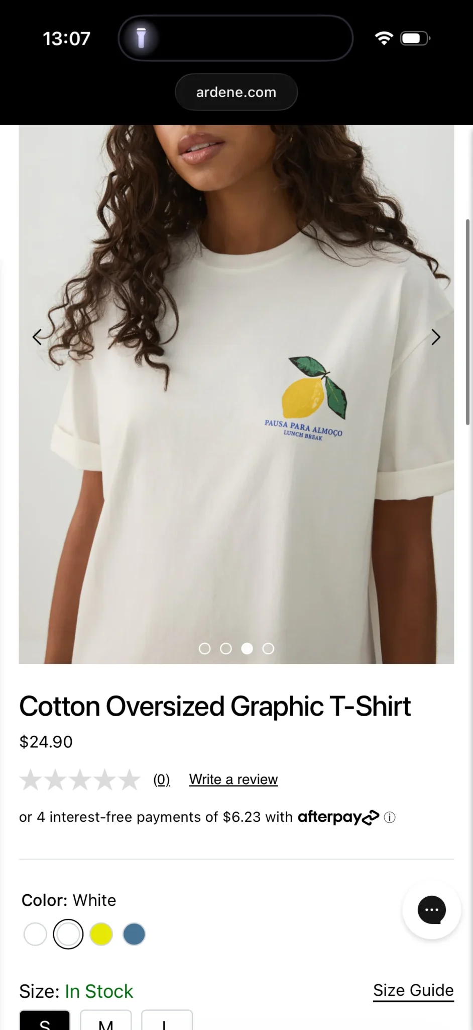 Image for White T-shirt with lemons