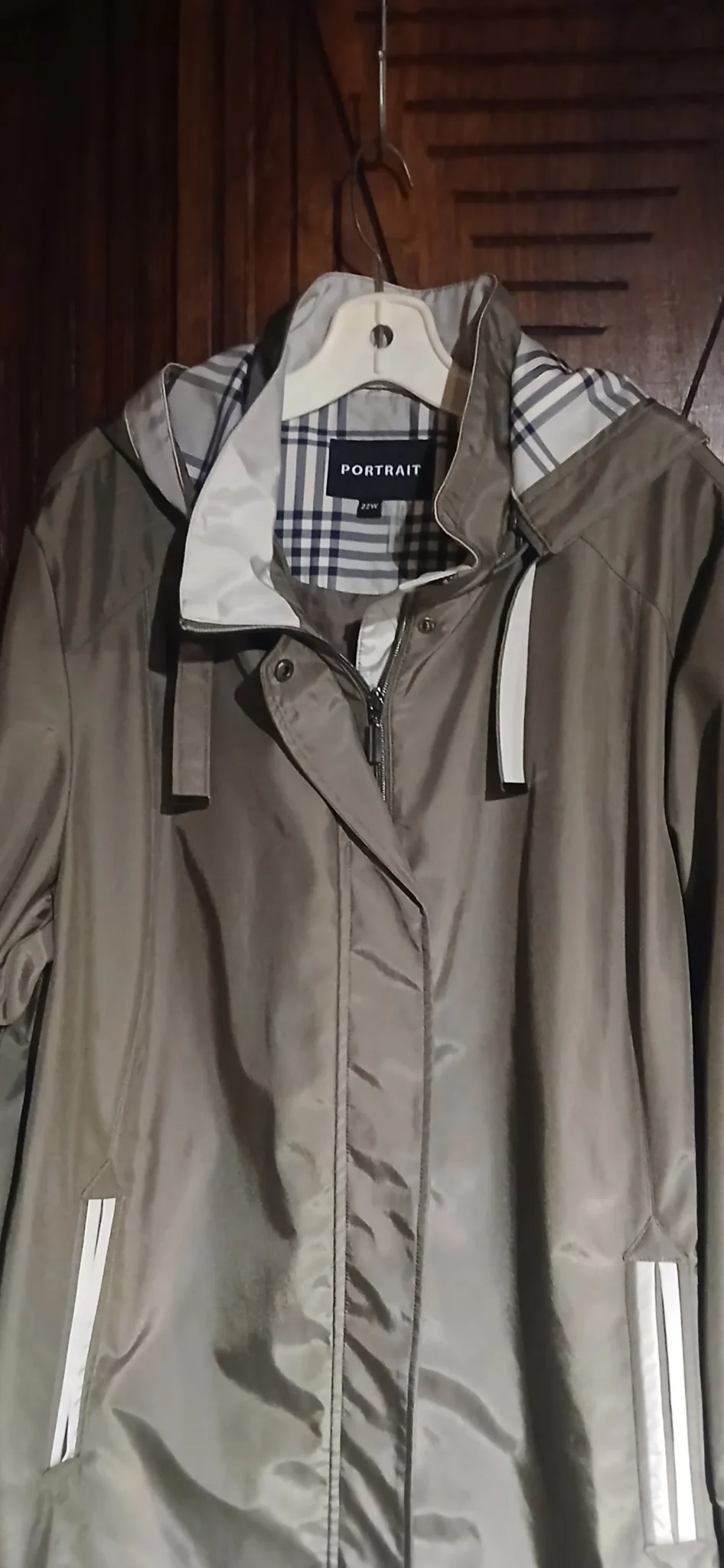Image for Khaki/grey raincoat