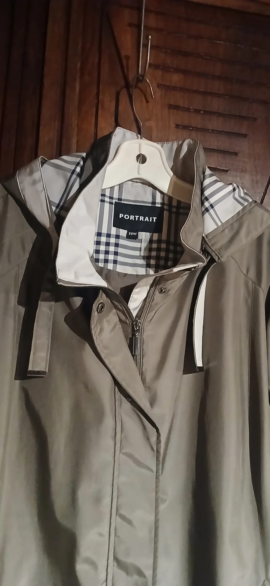 Image for Khaki/grey raincoat