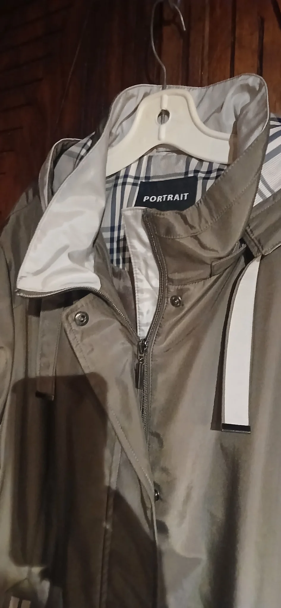 Image for Khaki/grey raincoat