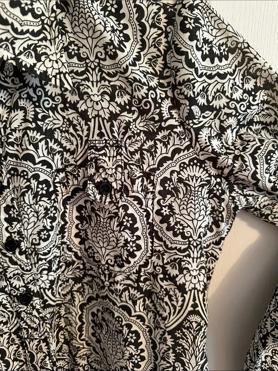 Image for Tilley patterned long-sleeved tunic, made in Canada