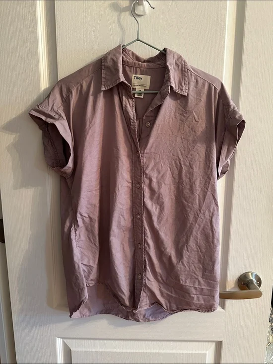 Featured image for Blouse à manches courtes mauve Tilley