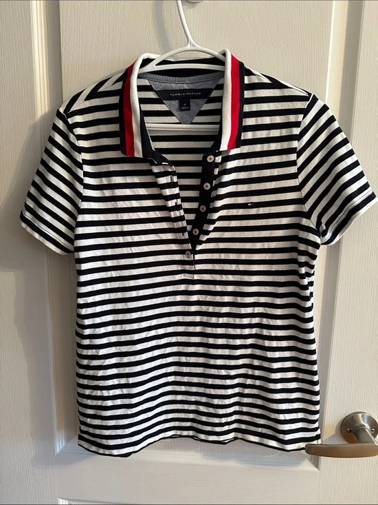 Polo rayé à manches courtes Tommy Hilfiger Tommy Hilfiger seconde main
