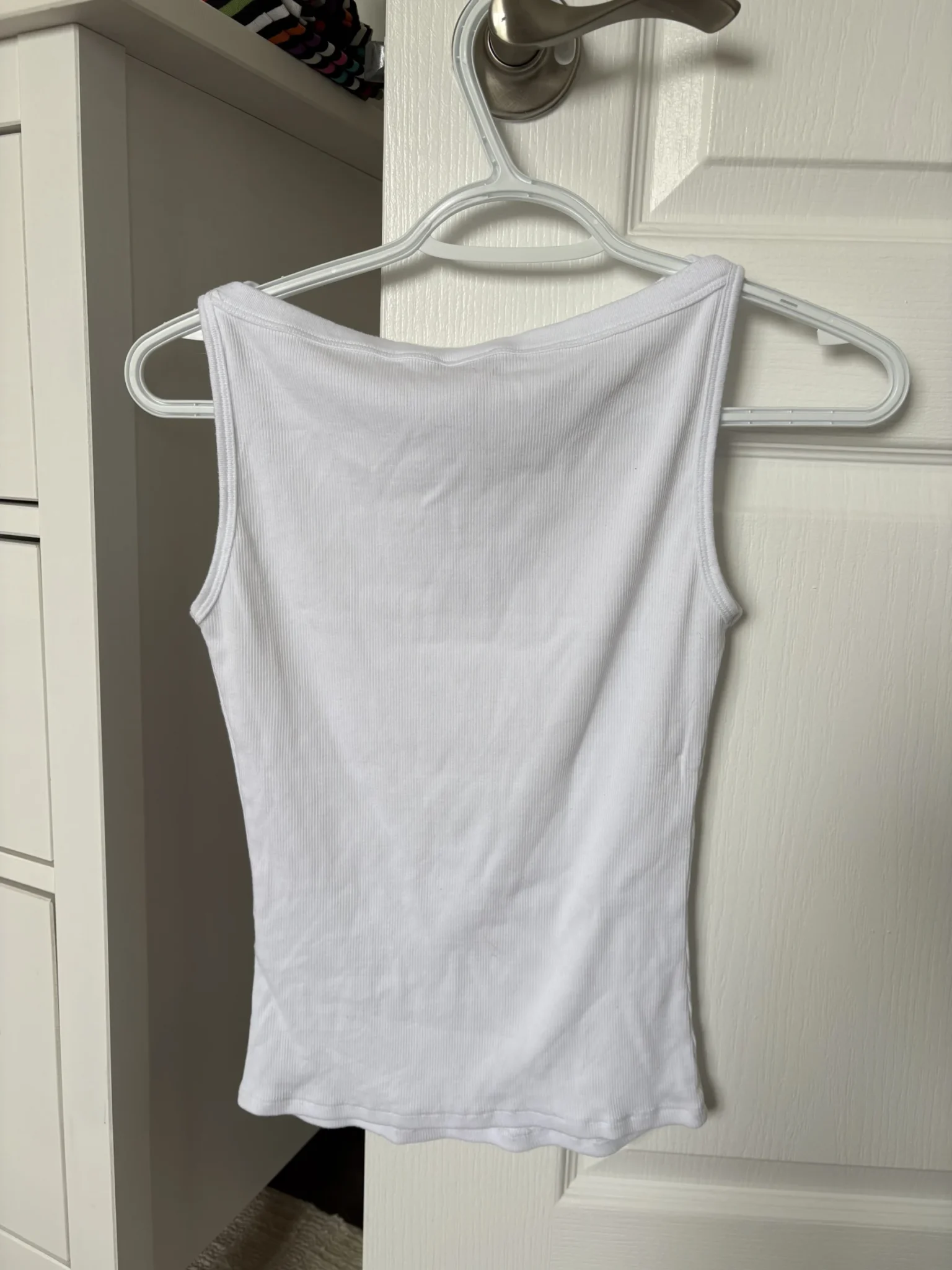 Image for Camisole côtelée à col bateau