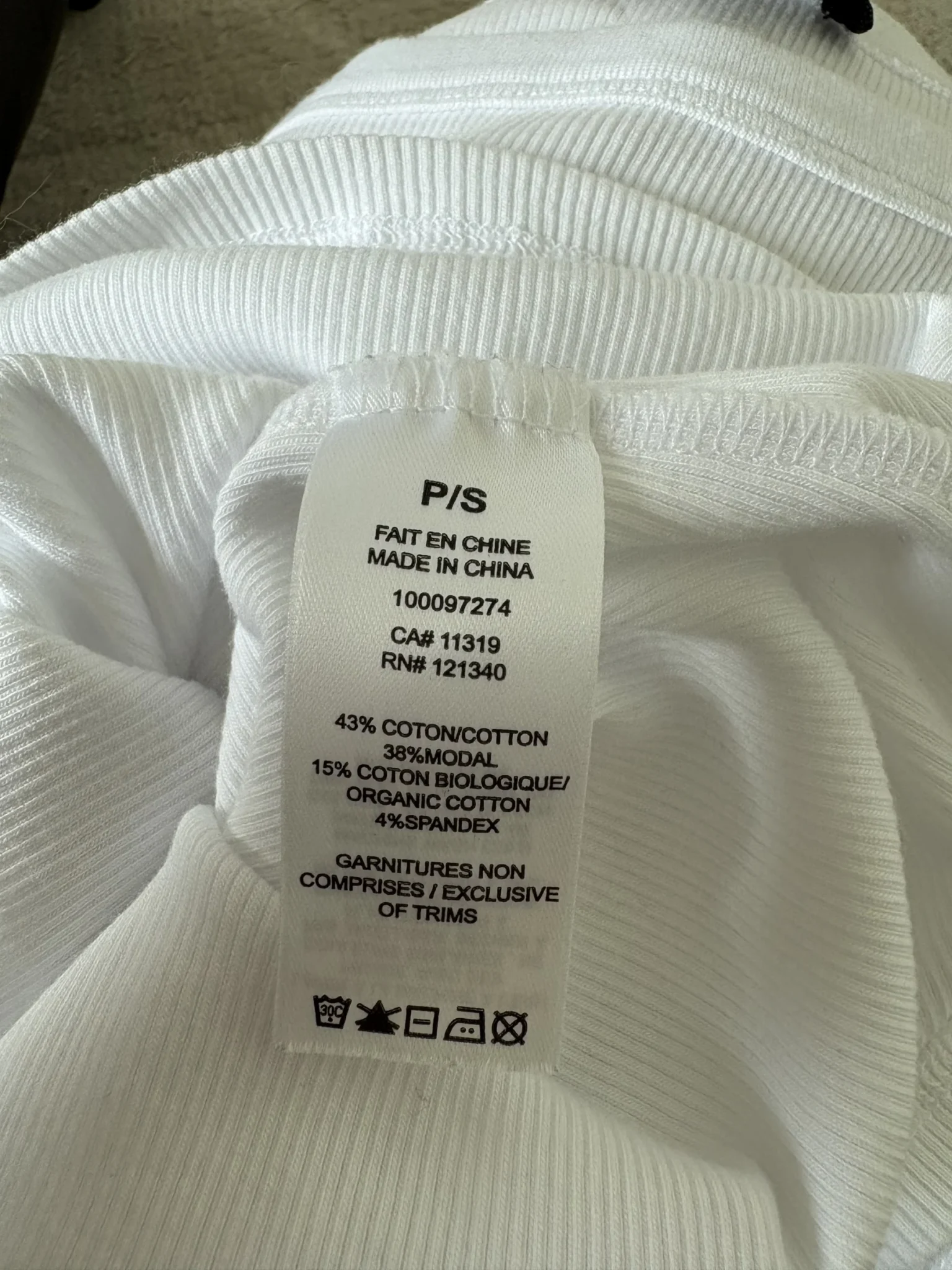 Image for Camisole côtelée à col bateau