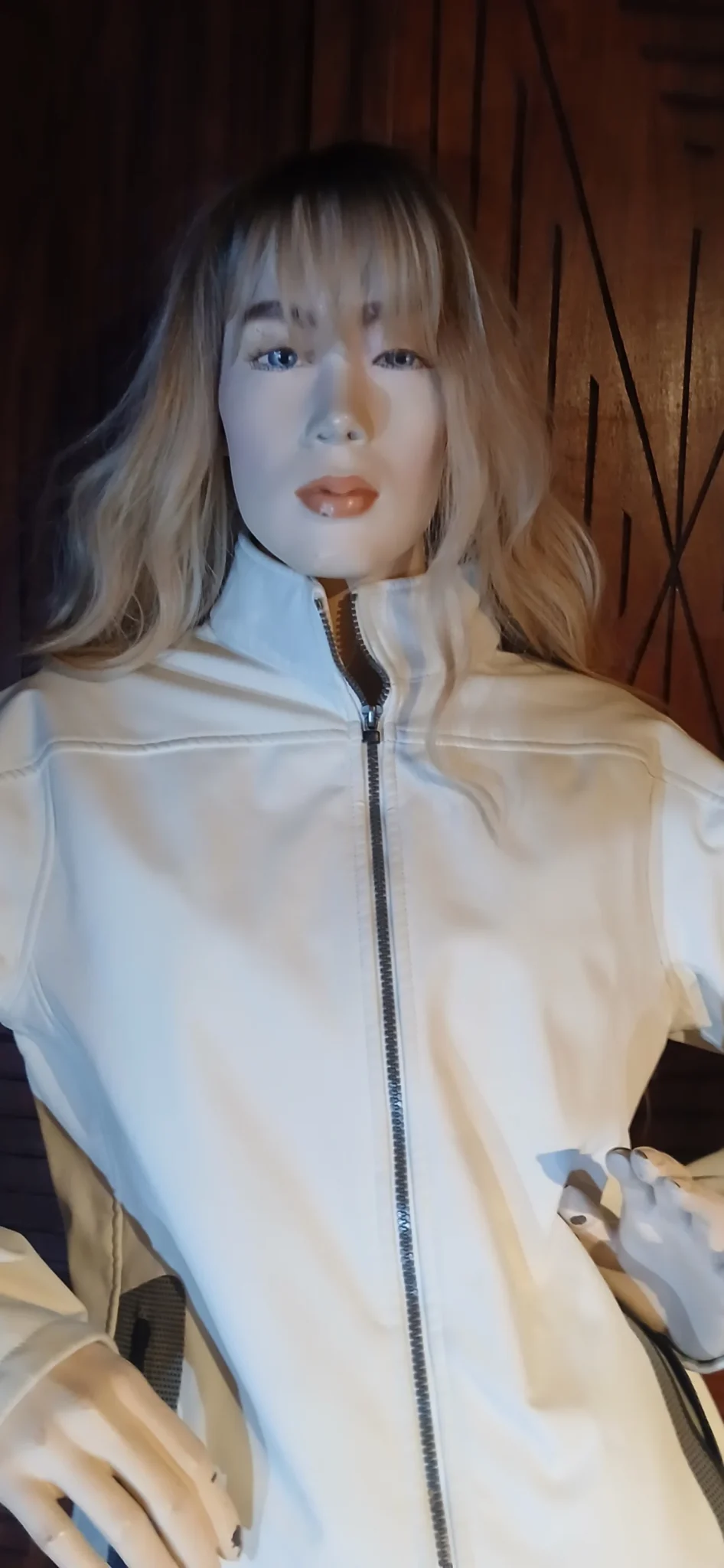 Image for Manteau semi-saison blanc et gris