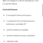 Thumbnail for Magnifique sac Lambert avec détails dorés