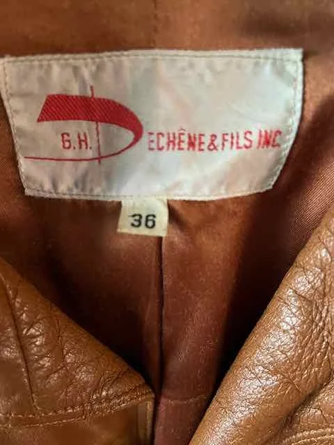 Image for Leather jacket, caramel - VINTAGE