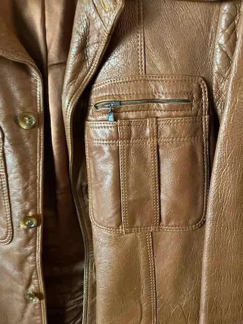 Image for Leather jacket, caramel - VINTAGE