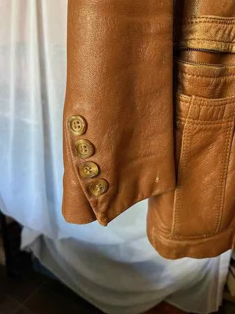 Image for Leather jacket, caramel - VINTAGE