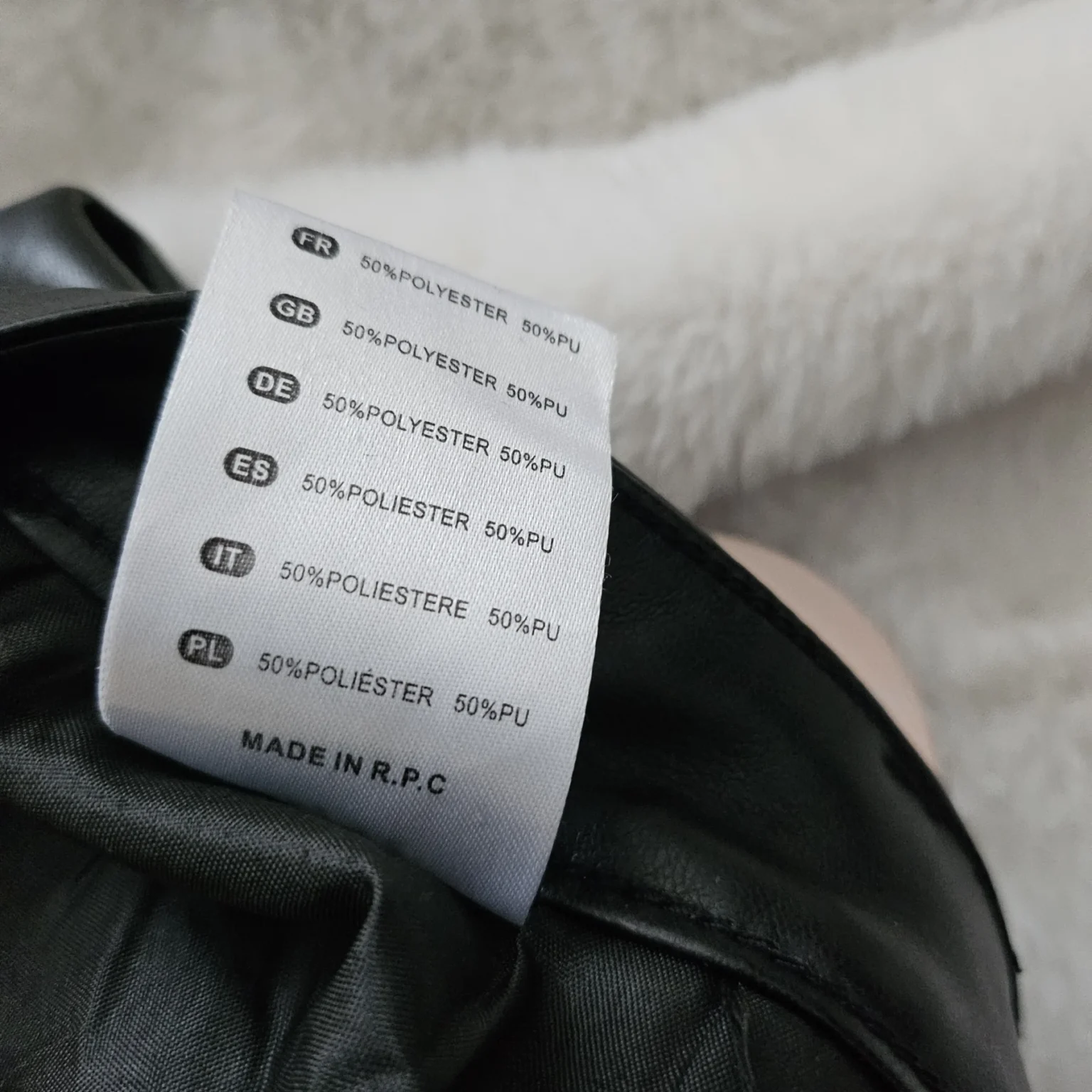 Image for OYCEE high-waisted faux leather trousers