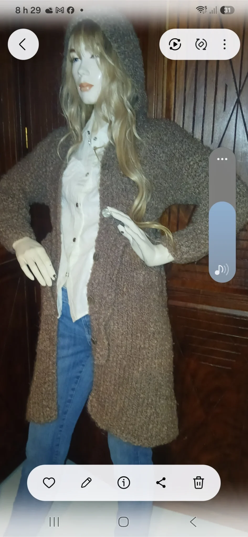 Image for Hand-knitted brown waistcoat