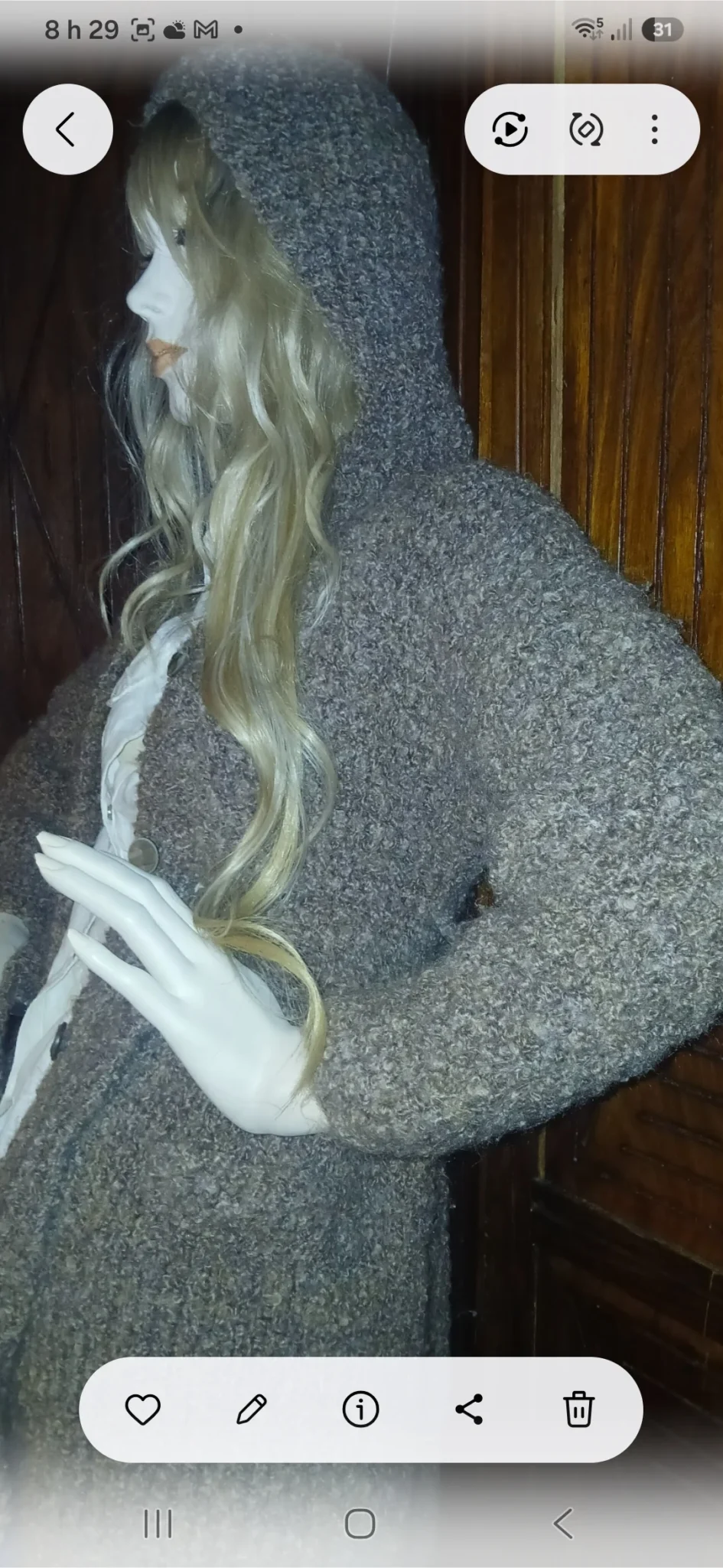 Image for Hand-knitted brown waistcoat