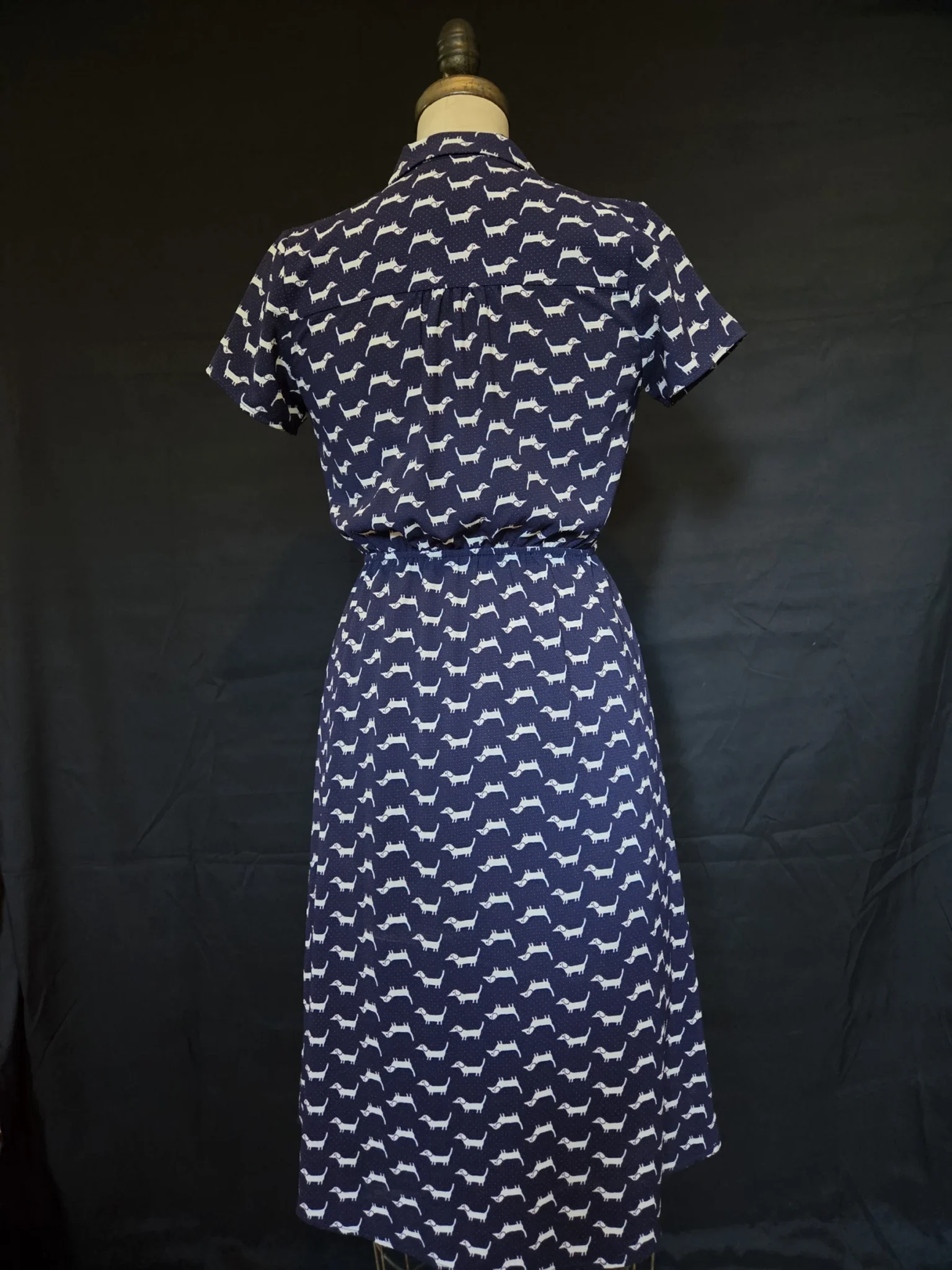 Image for Midi dress with a button-up collar