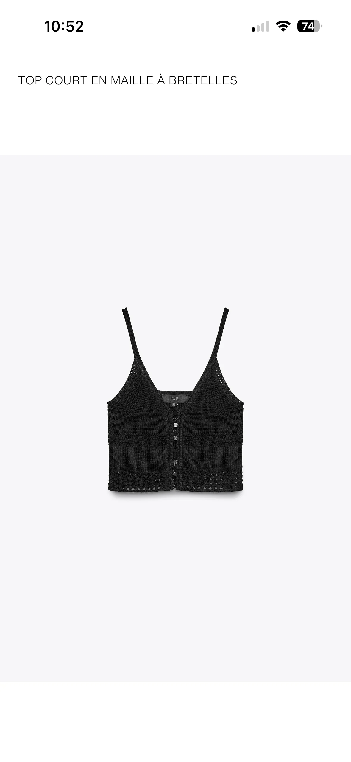 Knitted camisole Zara seconde main