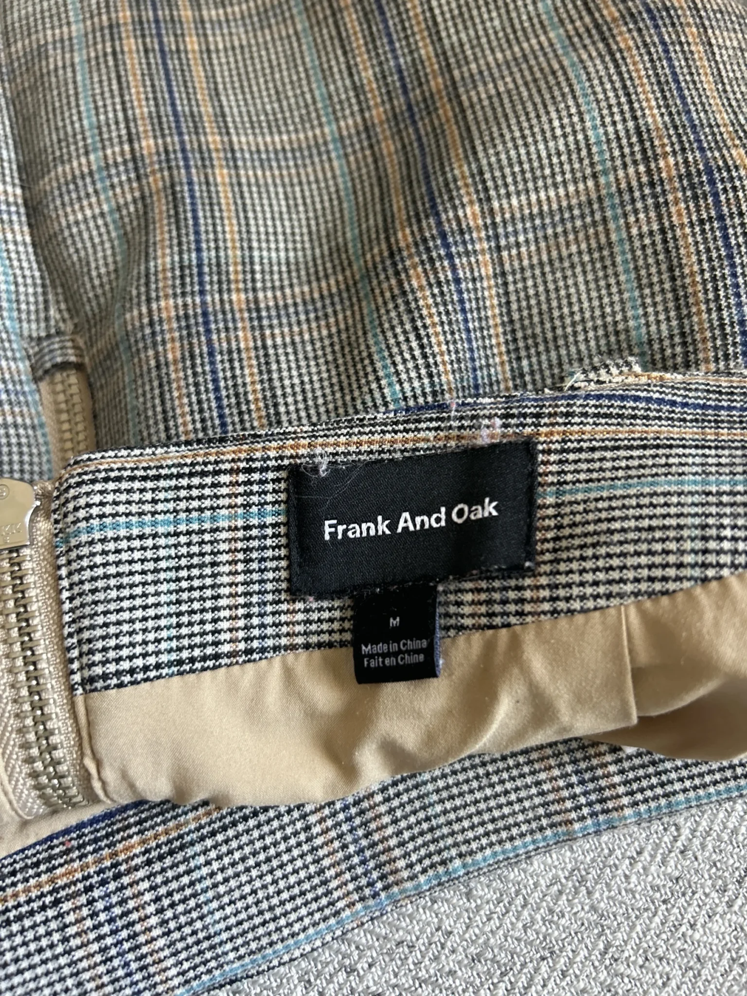 Image for Frank and Oak checked skirt