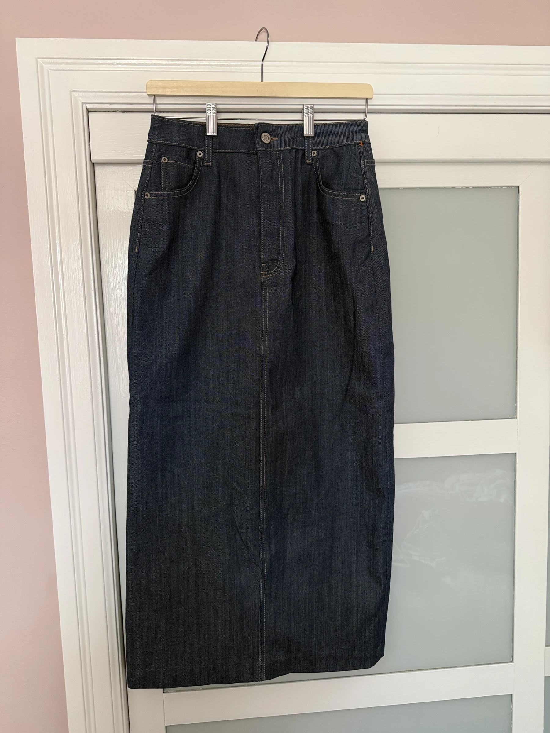 Zara – long indigo denim skirt Zara seconde main