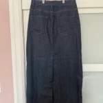 Thumbnail for Zara – long indigo denim skirt