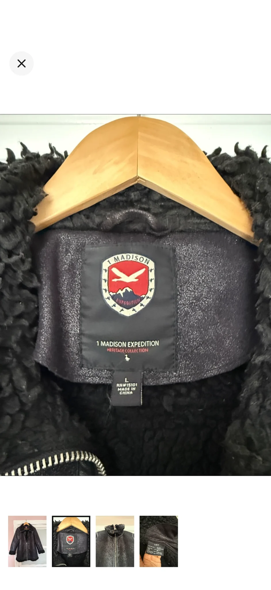 Image for Manteau fausse fourrure et cuir végane