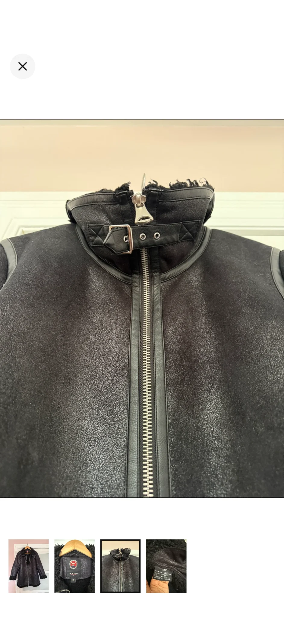 Image for Manteau fausse fourrure et cuir végane