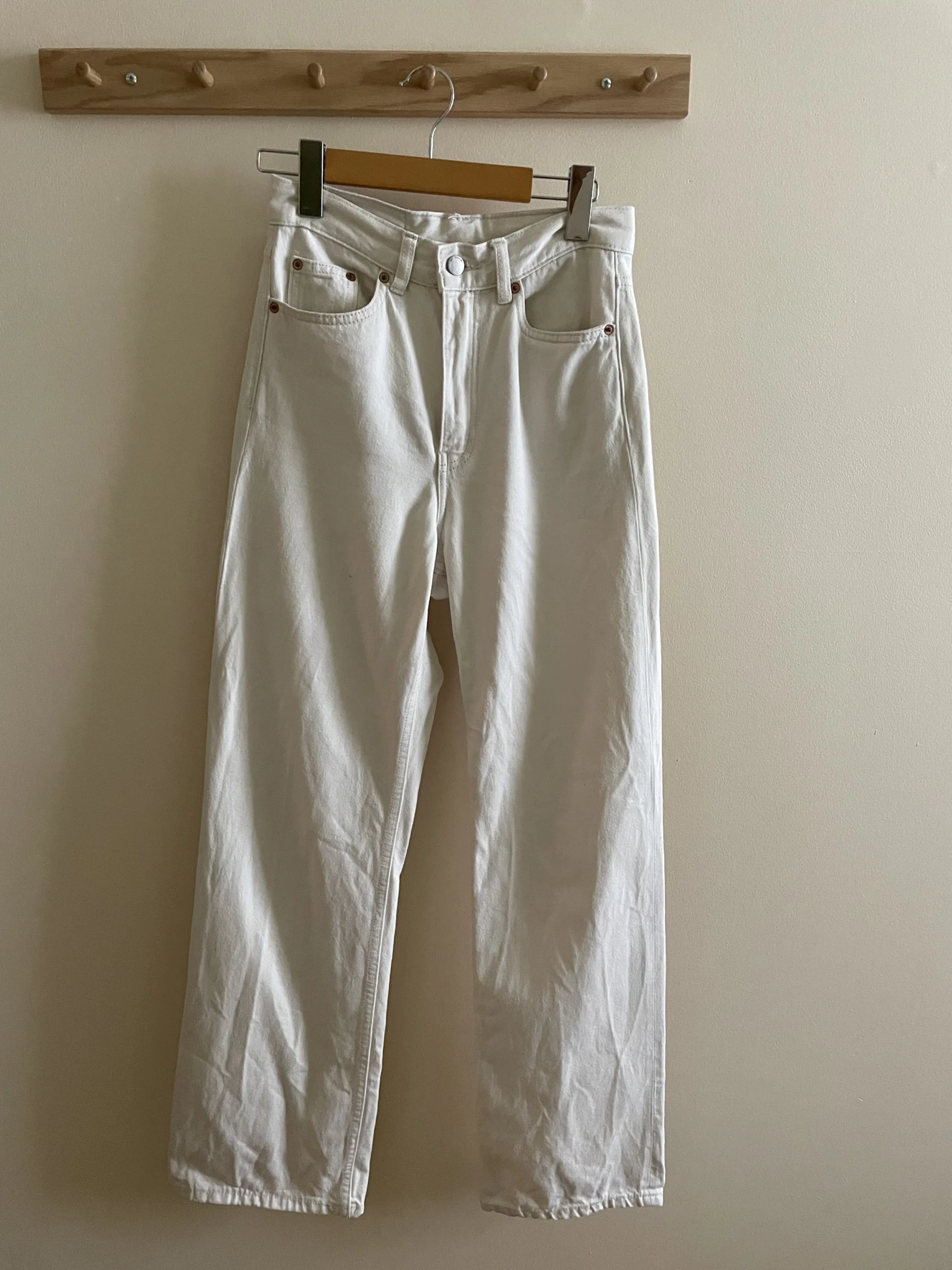 DR Denim ecru jeans – high-waisted, size W25/L32 *Other seconde main