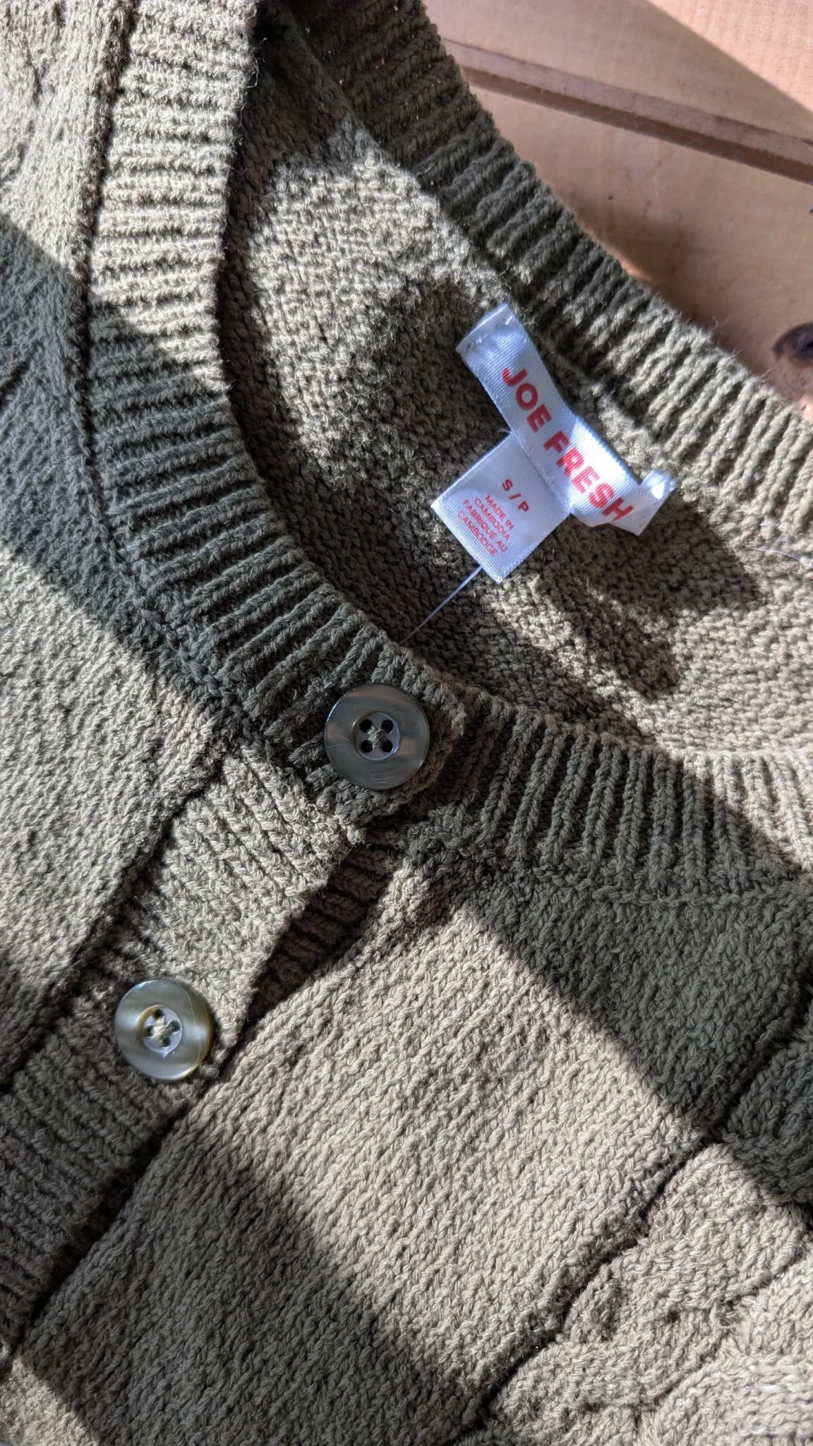 Image for Olive green cardigan