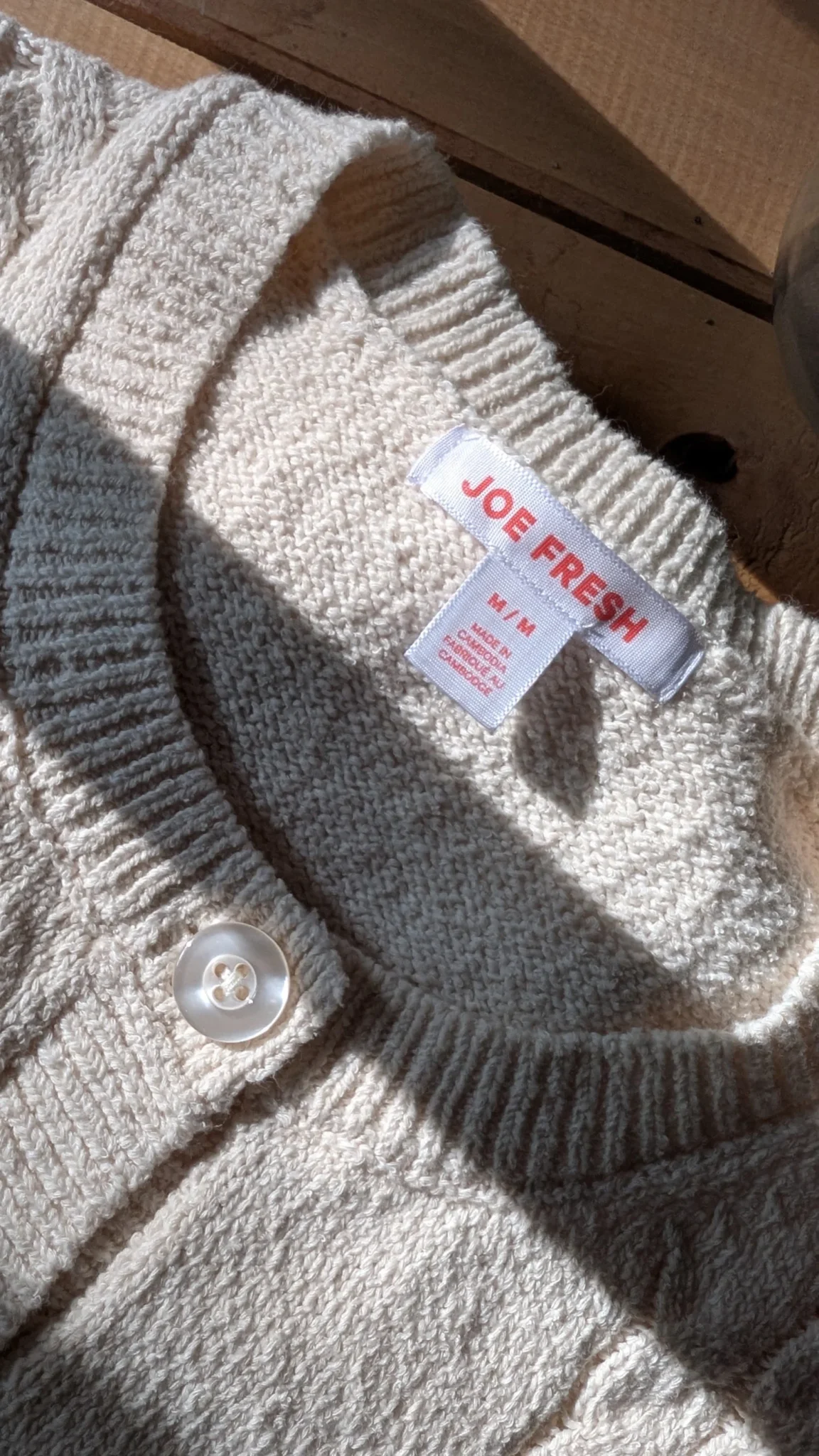Image for Cream-coloured cardigan