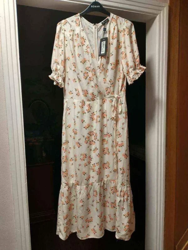 Featured image for Dusk Floral Wrap Midi Dress