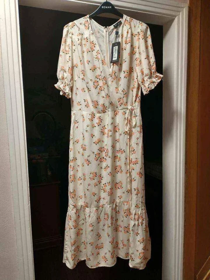 Dusk Floral Wrap Midi Dress *Other seconde main