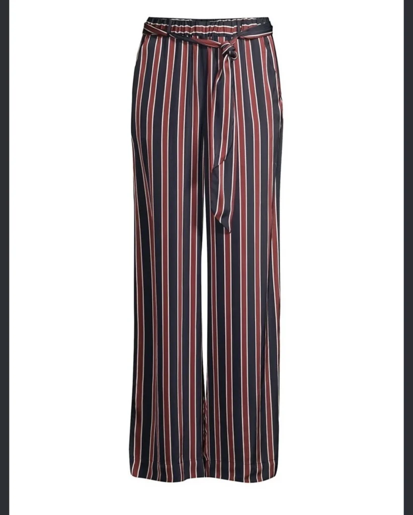 Image for FRAME Wide-leg Striped Satin Trousers