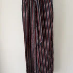 Thumbnail for FRAME Wide-leg Striped Satin Trousers