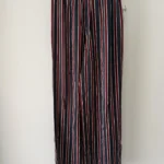 Thumbnail for FRAME Wide-leg Striped Satin Trousers