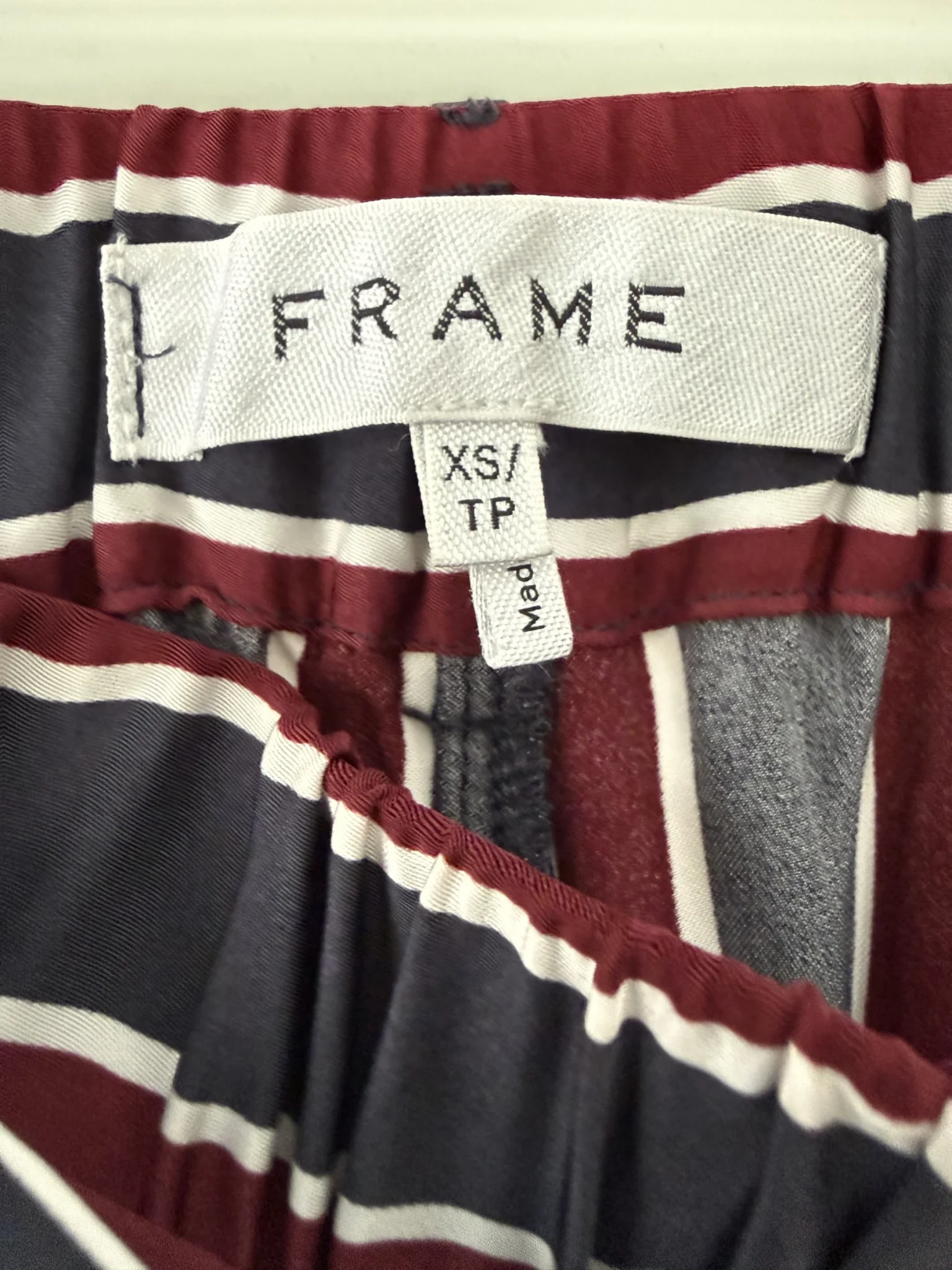 Image for FRAME Wide-leg Striped Satin Trousers