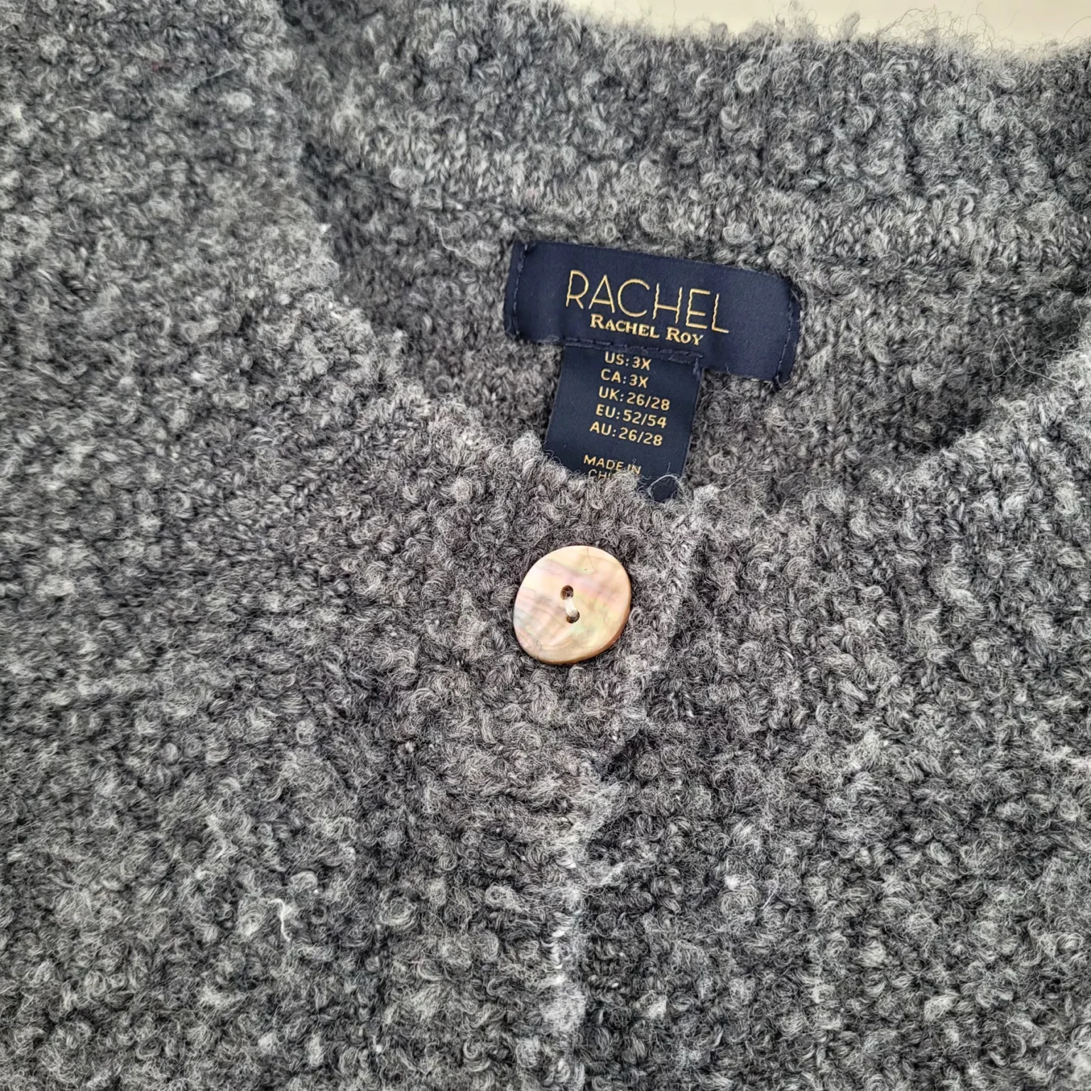 Image for Rachel bouclé cardigan by Rachel Roy