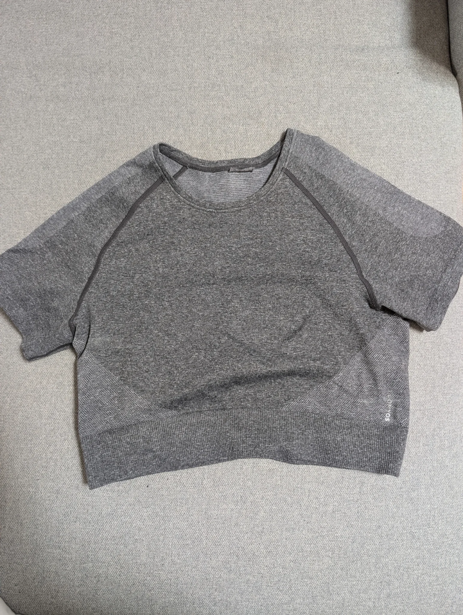 Featured image for Grey sports crop top