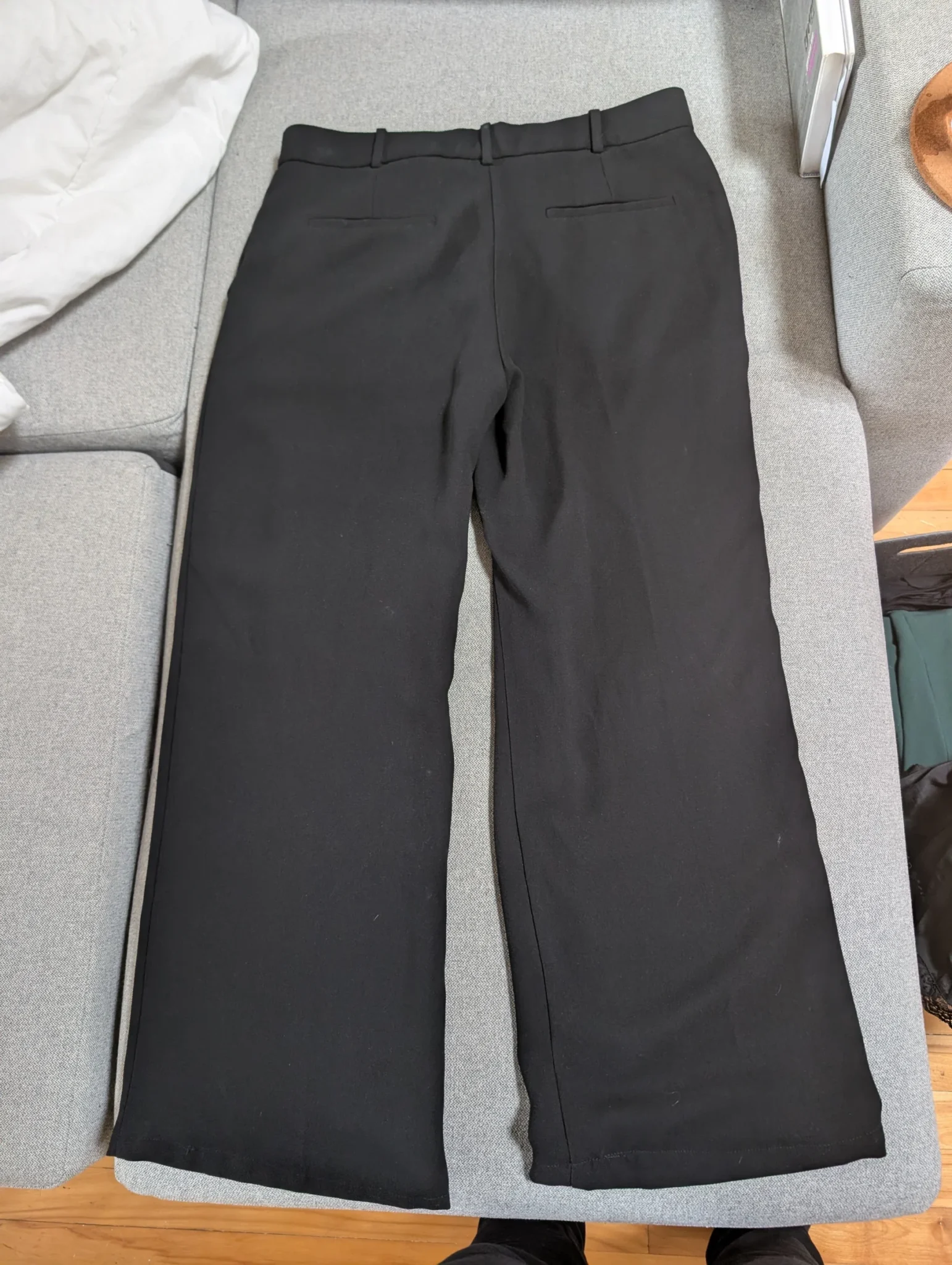 Image for Black flared trousers