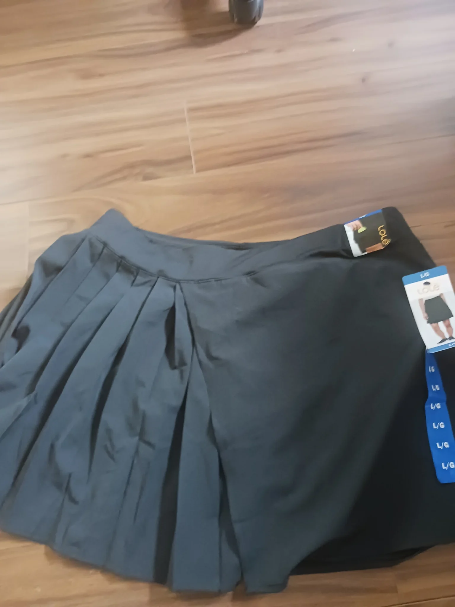 Image for Wide-leg black skirt-shorts