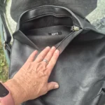 Thumbnail for Roots black leather rucksack bag