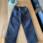 Featured thumbnail for Black mid-season trousers with a jersey lining