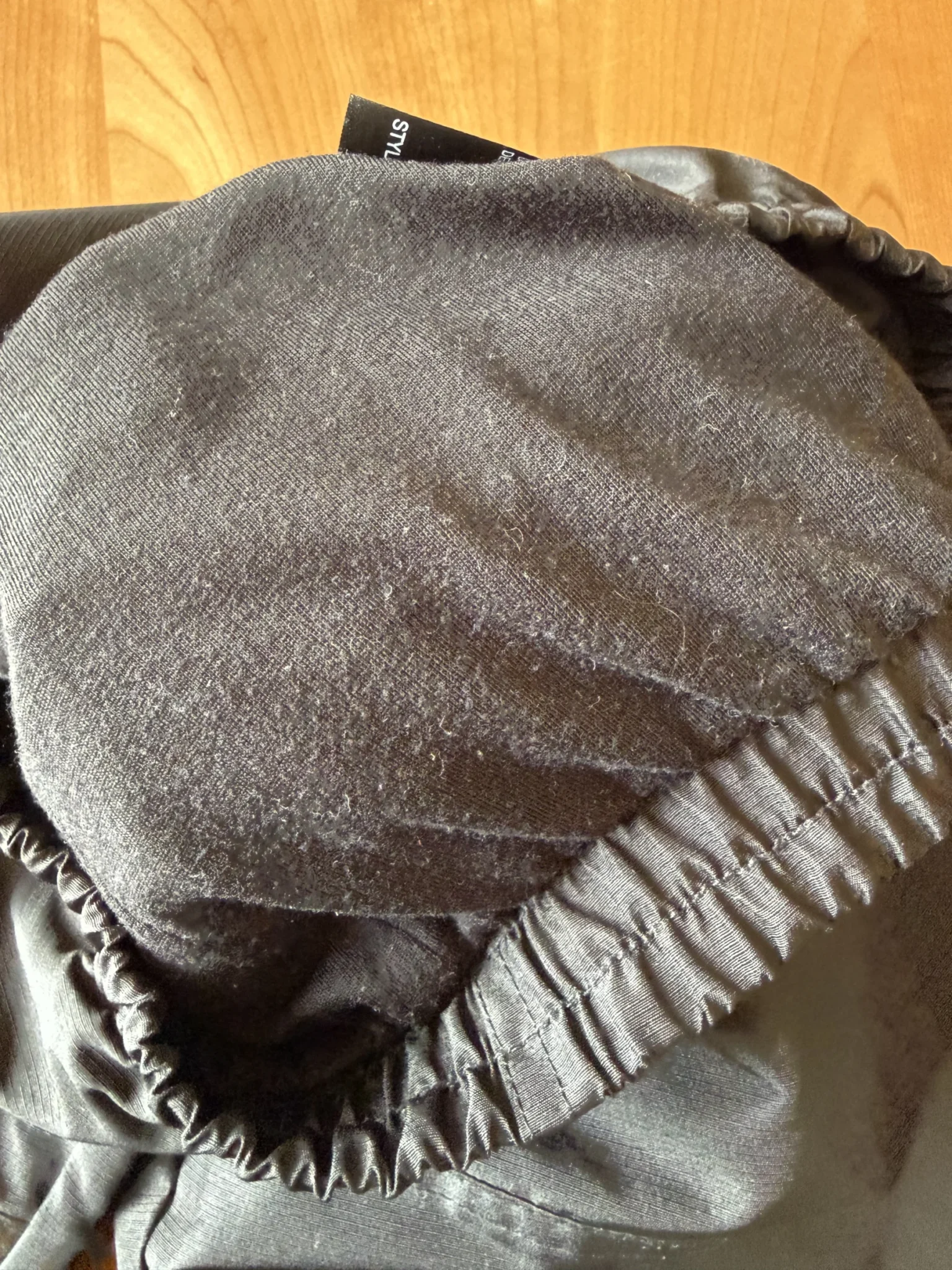 Image for Black mid-season trousers with a jersey lining