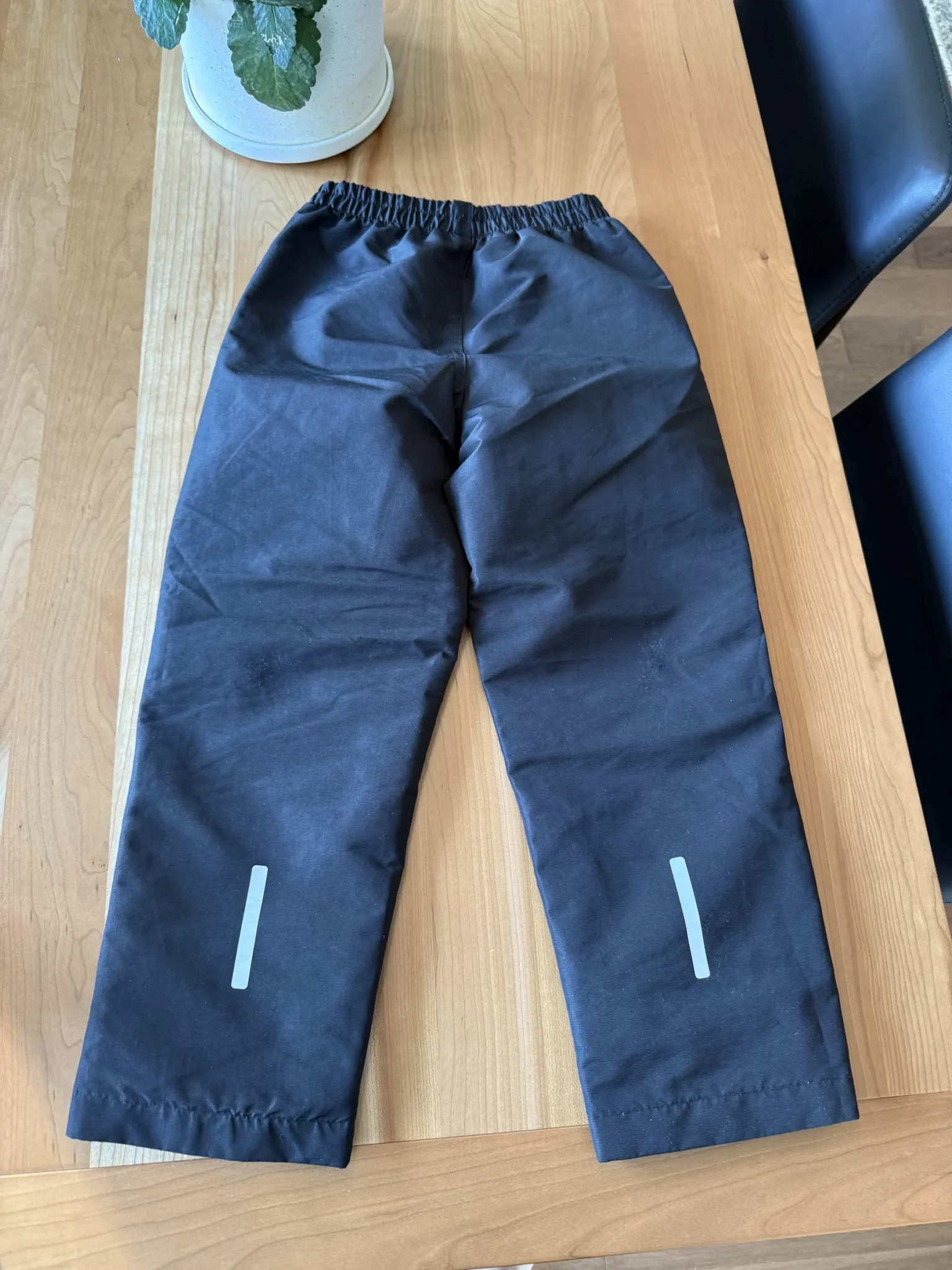 Image for Black mid-season trousers with a jersey lining