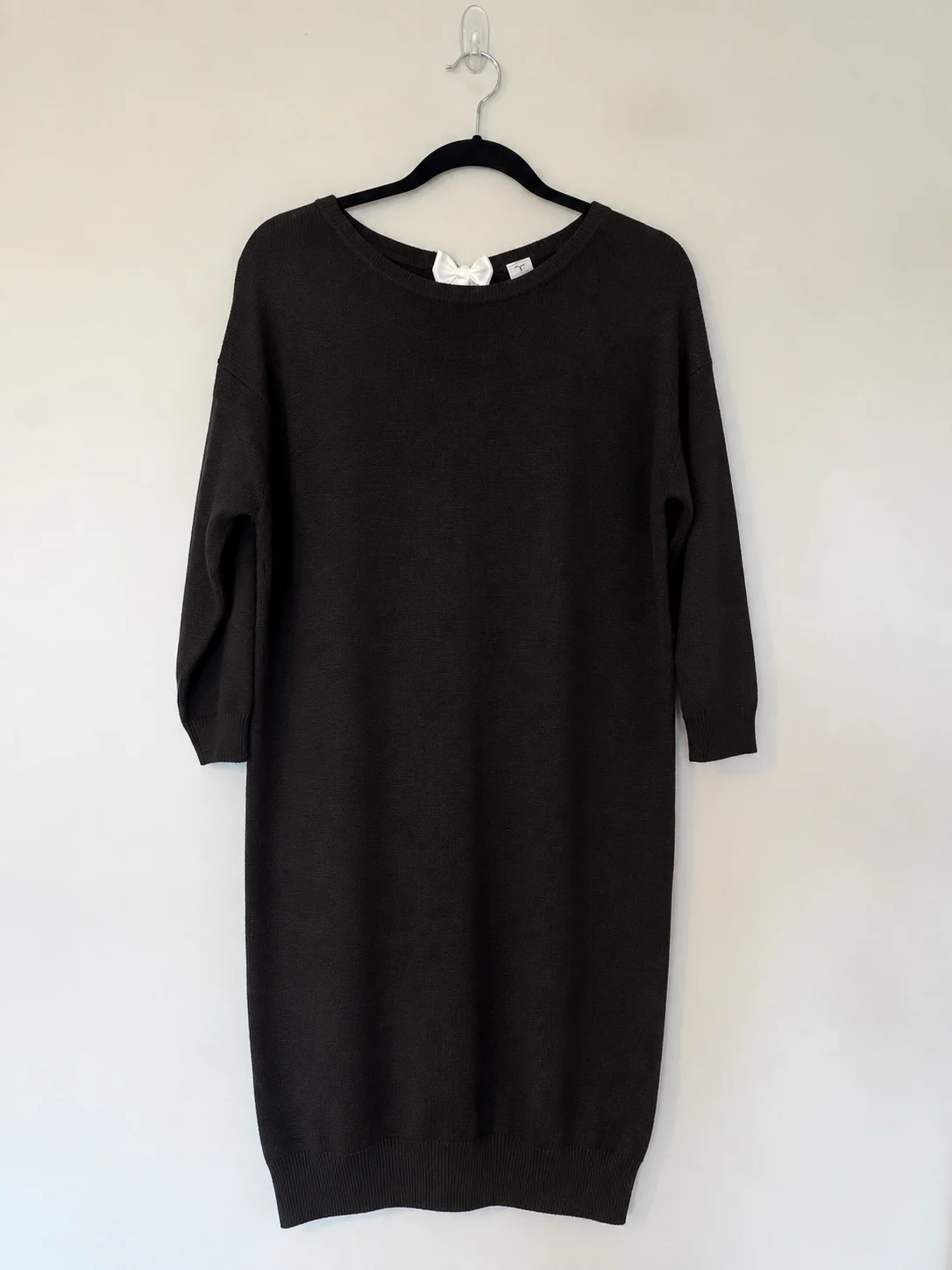 TRISTAN straight-cut merino wool knitted dress Tristan seconde main