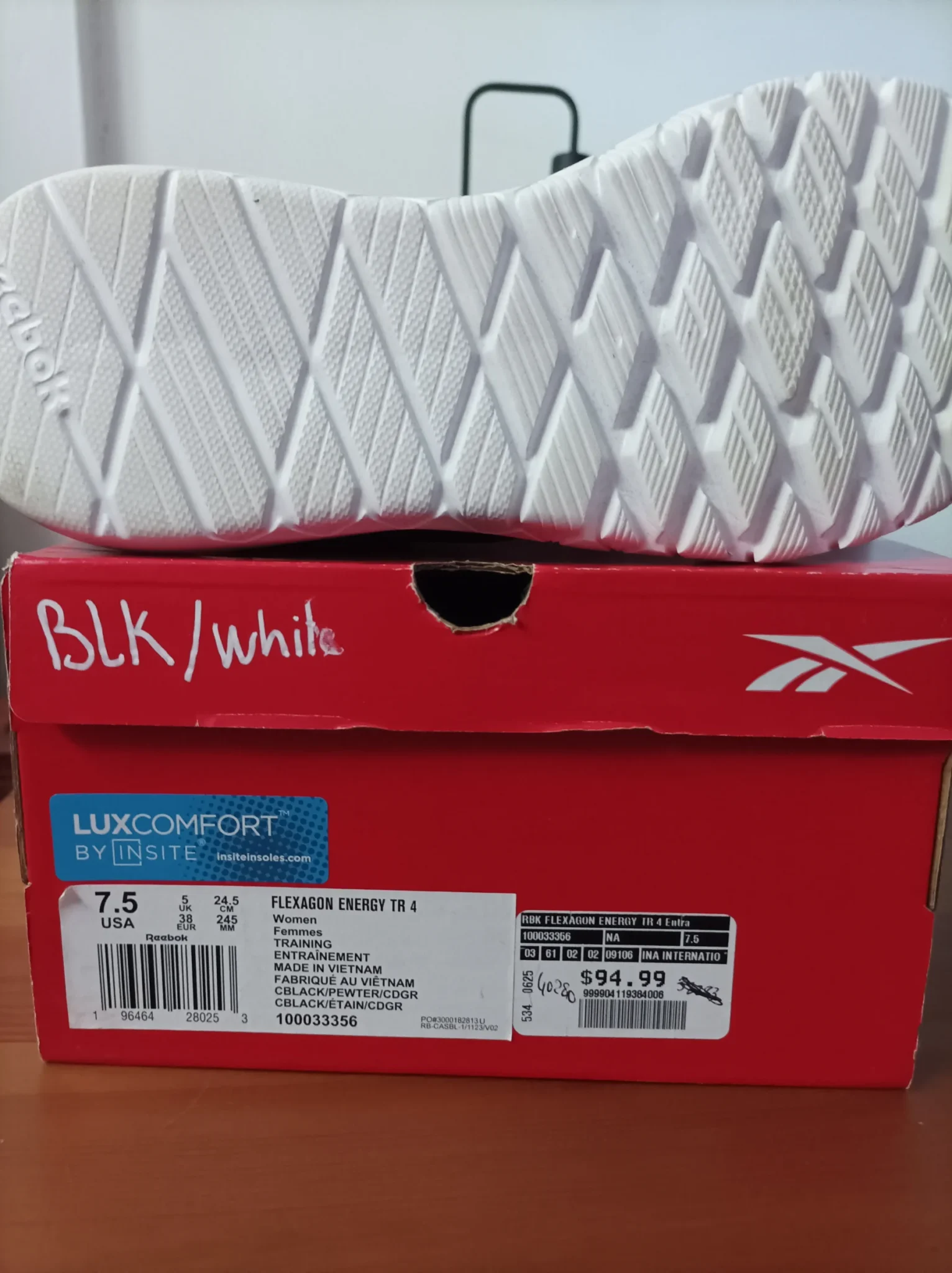 Image for Reebok Flexagon Energy TR 4 trainers – size 7.5 US / 38 EUR / 24.5 cm