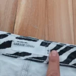 Thumbnail for Garage Denim zebra-print denim skirt – size M