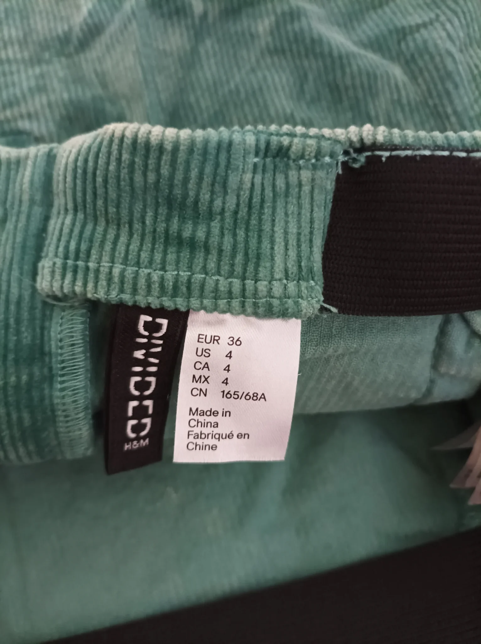 Image for Teal corduroy skirt – H&M Divided – size 36/US 4