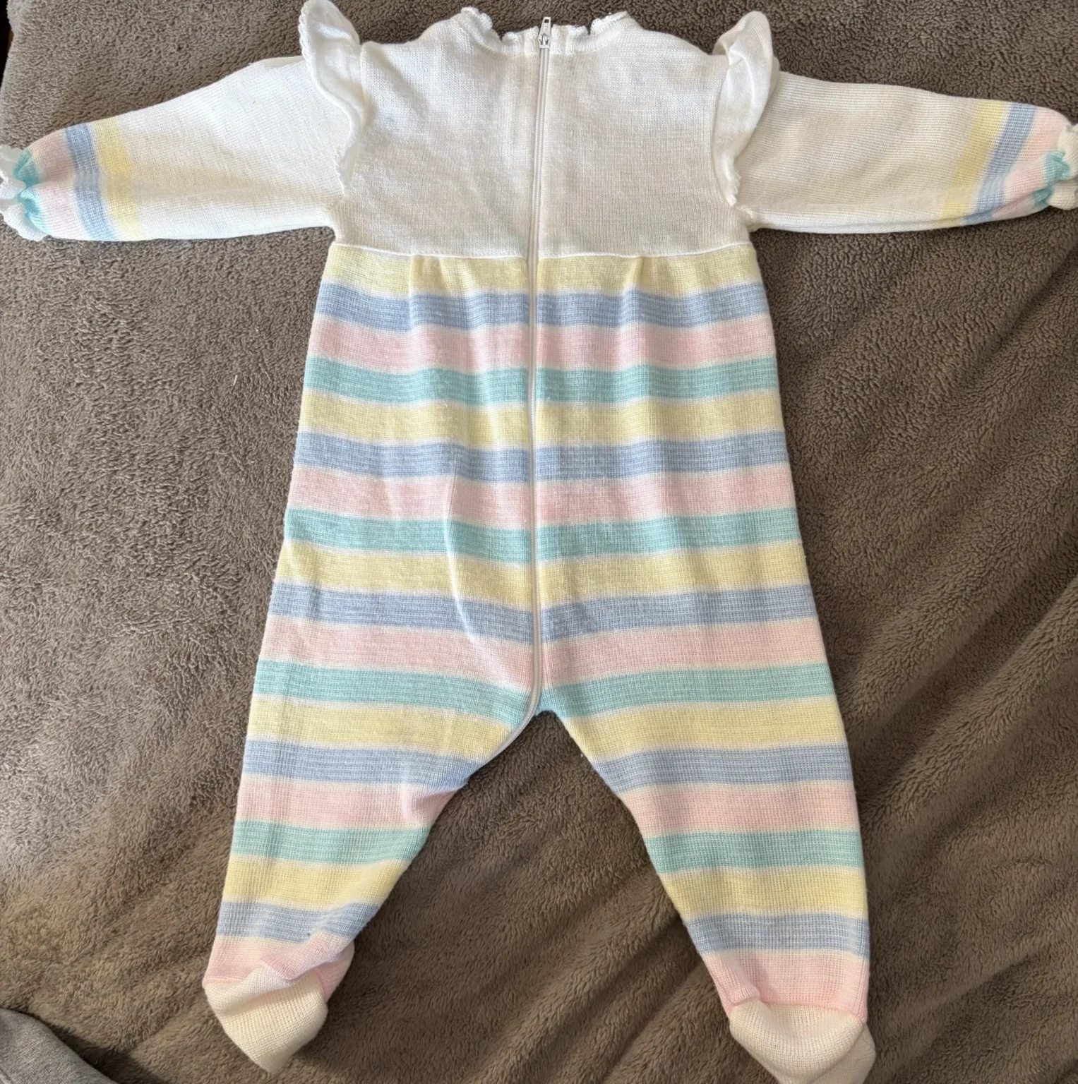 Image for Vintage 80s/90s Pastel Knit Romper – Size 6M